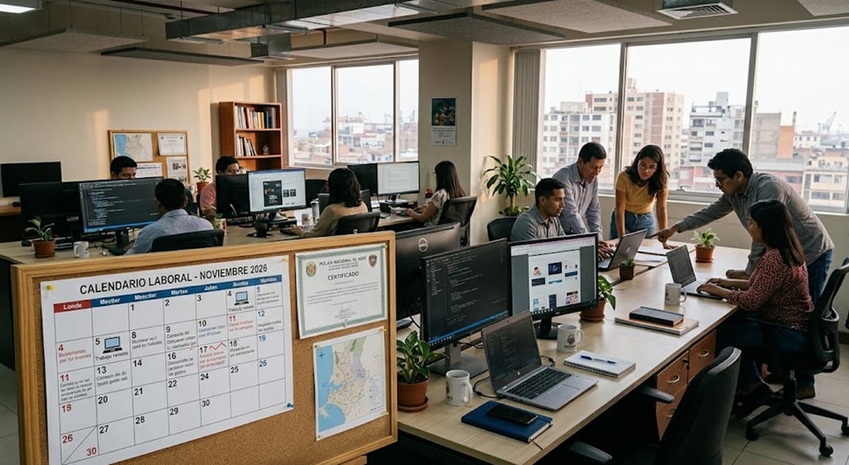 Los días no laborables compensables exigen recuperar las horas no trabajadas y no generan automáticamente el pago adicional previsto por trabajar en un feriado. (Imagen: Gemini IA)
