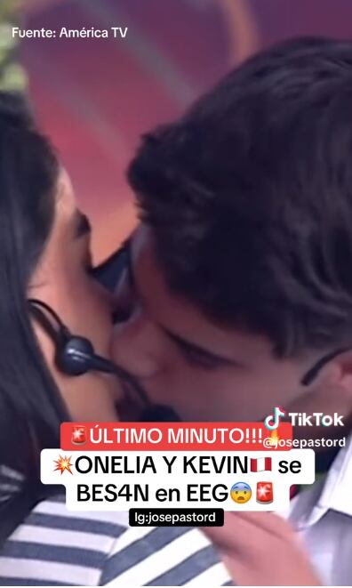 Onelia Molina y Kevin Díaz se besaron en reto de actuación en 'EEG'.