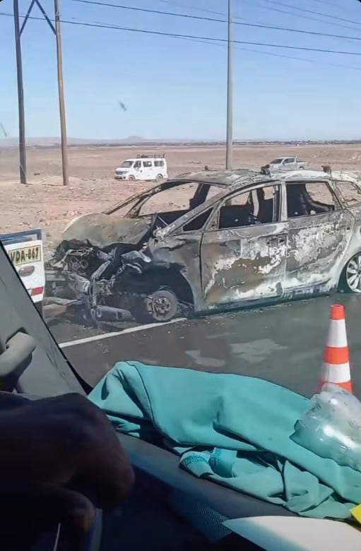 Imágenes de nuevo accidente en la Panamericana Sur.