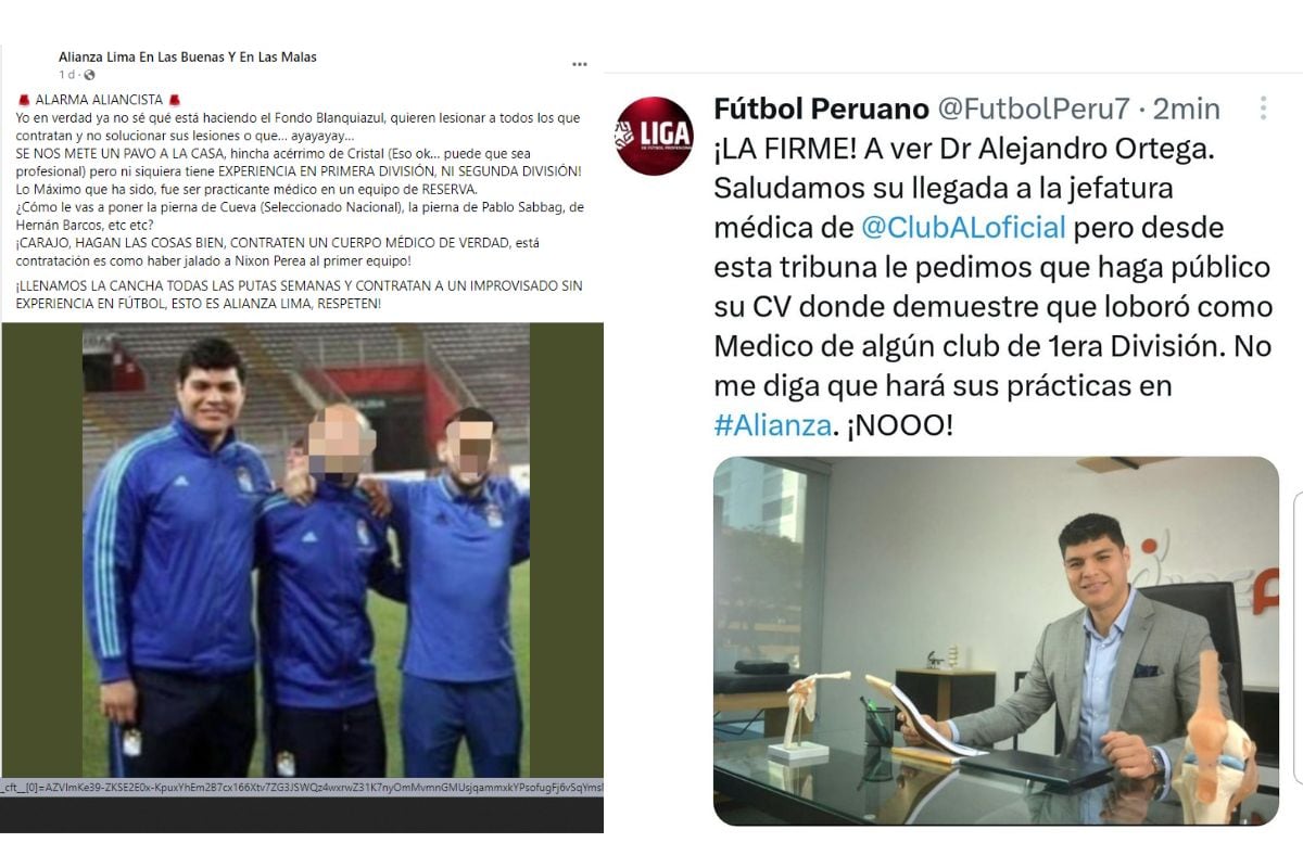 Hinchas cuestionaron poca experiencia del nuevo médico desde las redes sociales (@twitter)