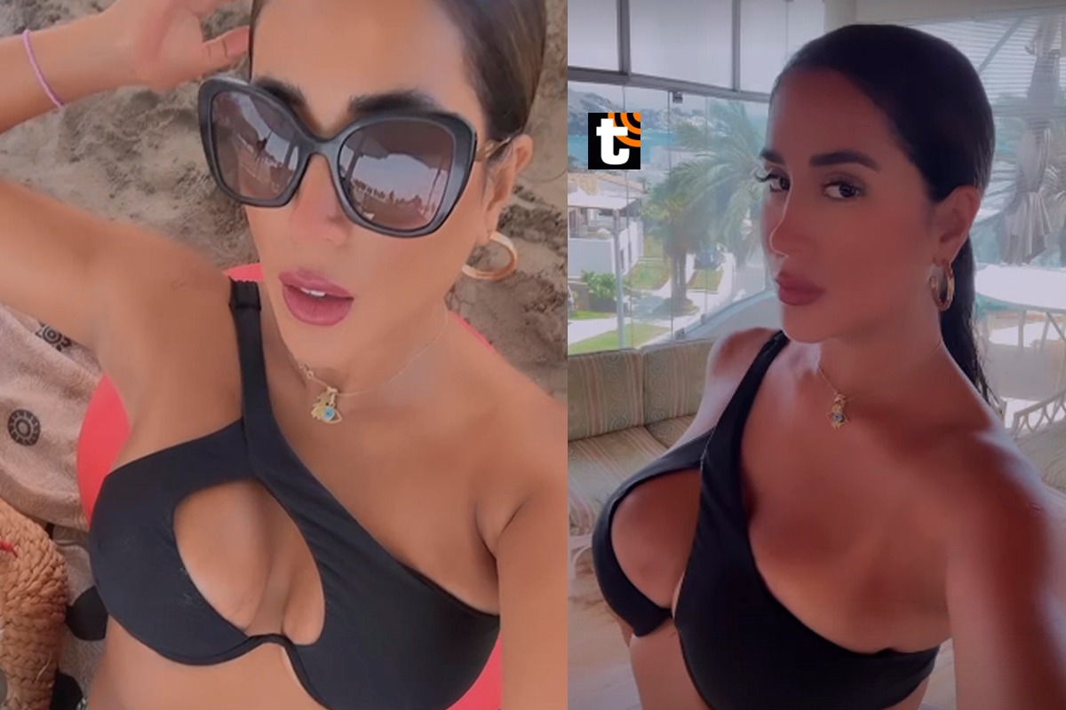 Melissa Paredes se luce en bikini tras separación.