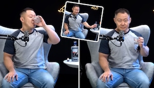 Kenji Fujimori causa risas al tomar shot de pisco en su último podcast de 2024