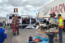 ¡Tragedia en Arequipa! 14 muertos deja choque entre tráiler y minivan en Caylloma