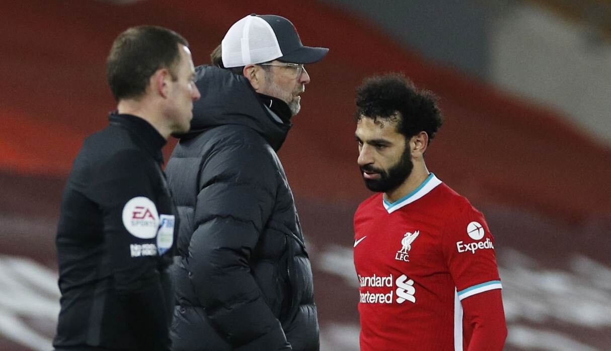 Mohamed Salah fue criticado y mantendría una disputa con el entrenador Jürgen Klopp. (Foto: Reuters)
