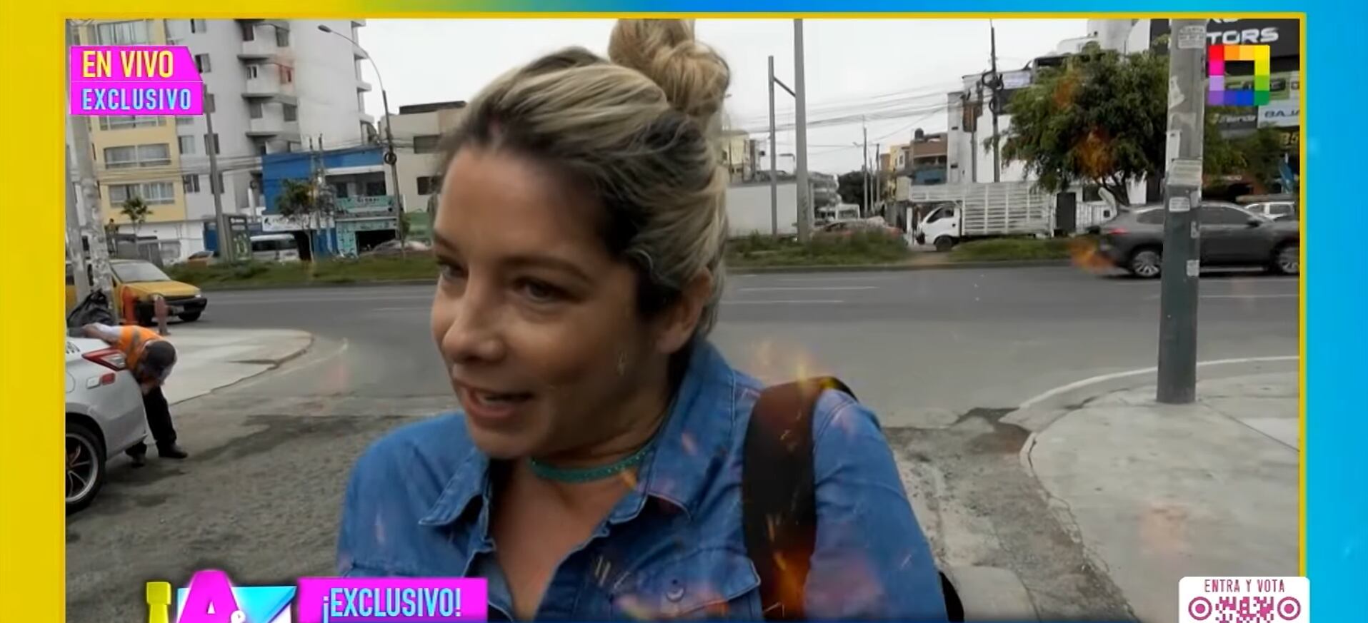 Conductora es consultada por el 'ampay' de Álvaro Paz de la Barra. (Fuente: Willax)