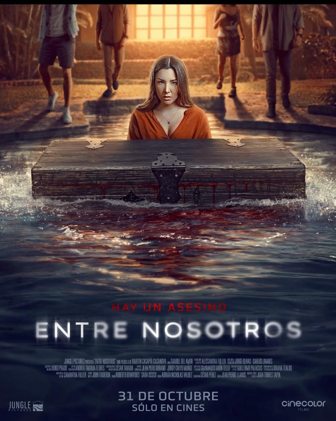 Este es el afiche oficial de “Entre nosotros”, película producida y protagonizada por Ale Fuller. (Foto: @junglepicturespe)