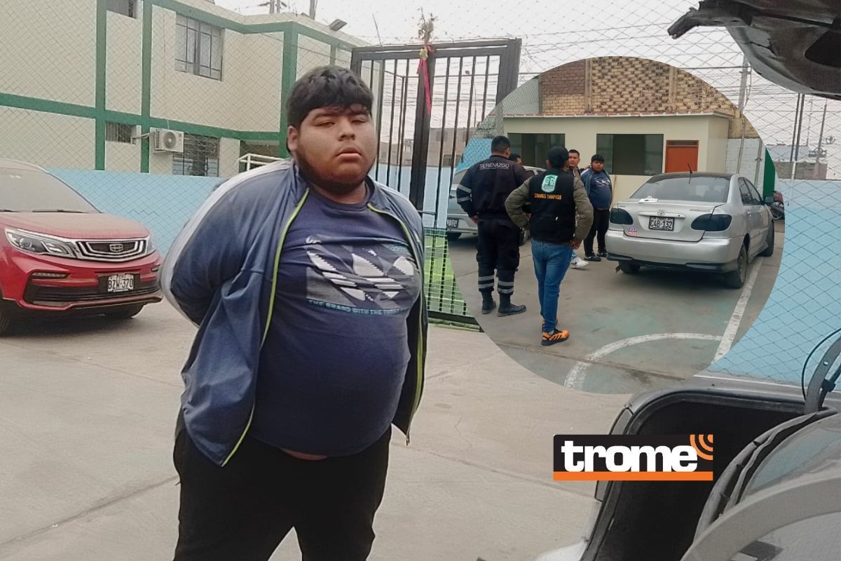 Uno de los intervenidos junto al vehículo que utilizaba para delinquir junto a su cómplice.