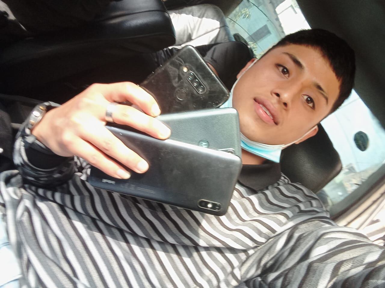 'Koki' y uno de los selfies que se tomó.