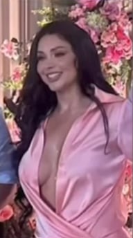 Pamela Franco y su vestido de cumpleaños