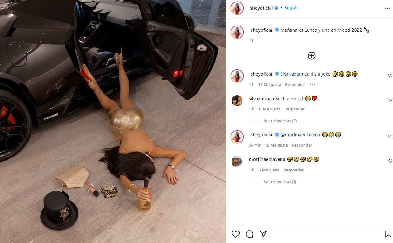 Así terminó Sheyla Rojas tras las celebraciones de Año Nuevo en México