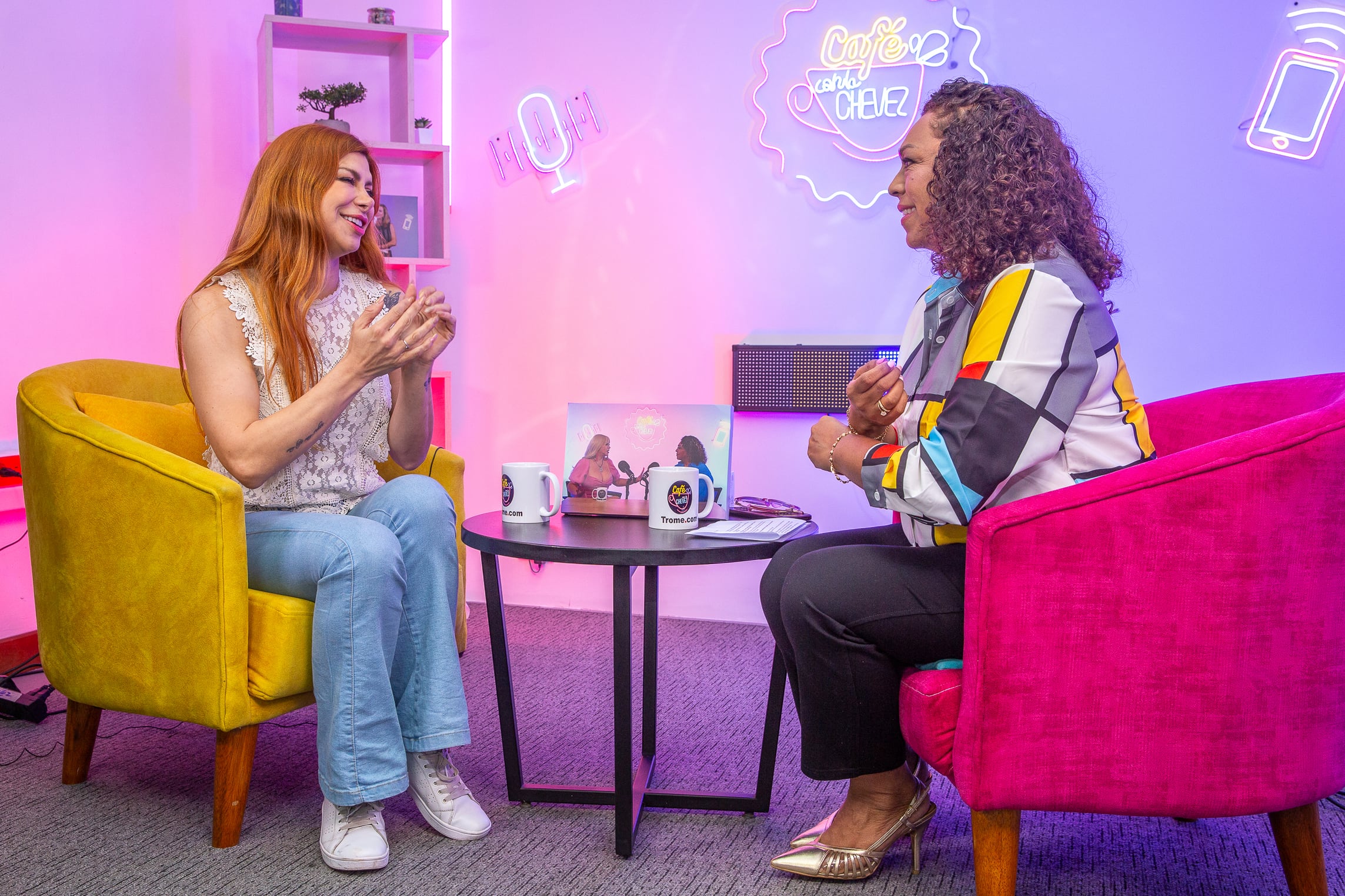 Xoana González en el Café con la Chevez. Foto: Fernando Sangama / @Photo.gec