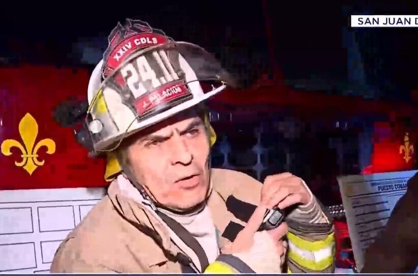 Comandante de los Bomberos, Jaime Palacio, dio alcances sobre el saldo que dejó el incendio. (Canal N)