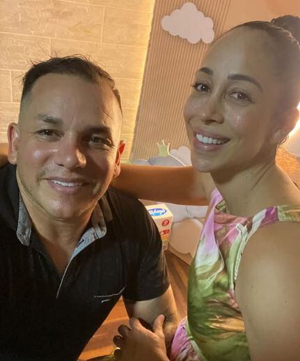 Olinda Castañeda en su babyshower