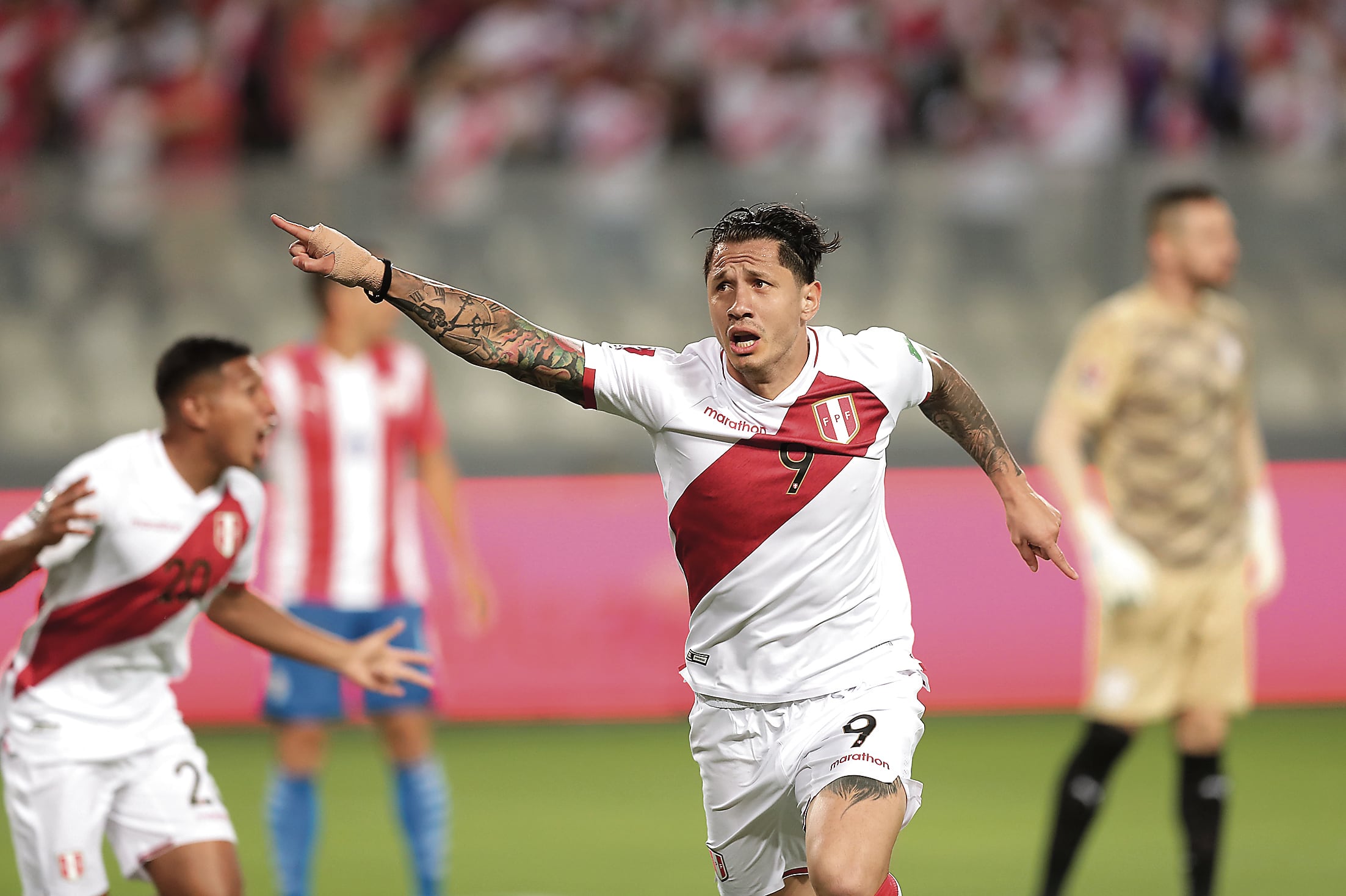Lima - Perœ, 29 de Marzo del 2022:
Eliminatorias / Fecha 18: Partido valido por la fecha 18 de las eliminatorias a Qatar 2022 entre las selecciones de Peru y Paraguay.
Estadio: Estadio Nacional de Lima
Foto: Jesœs Saucedo/ @photo.gec