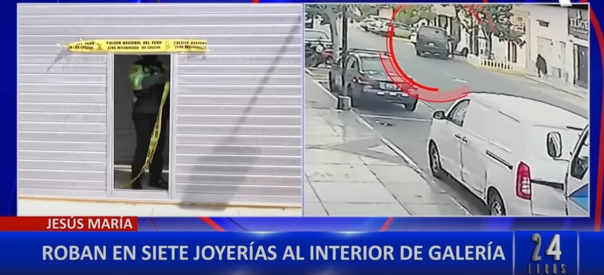 Asaltan galería en pleno corazón de Jesús María en el Día del Trabajo.