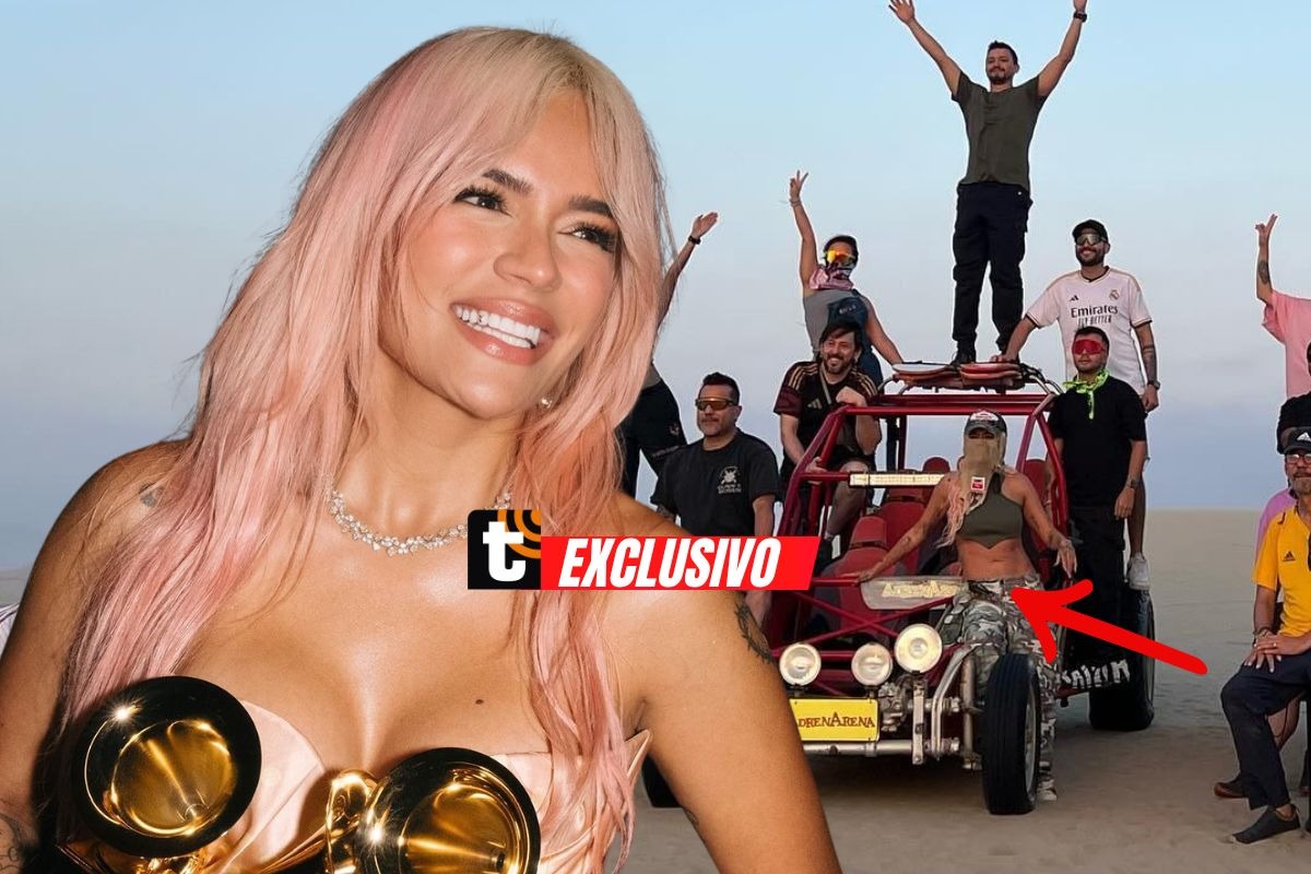 Karol G volvió a viajar a Ica tras sus conciertos en Lima: Bichota disfrutó del desierto con su equipo. Foto: Instagram