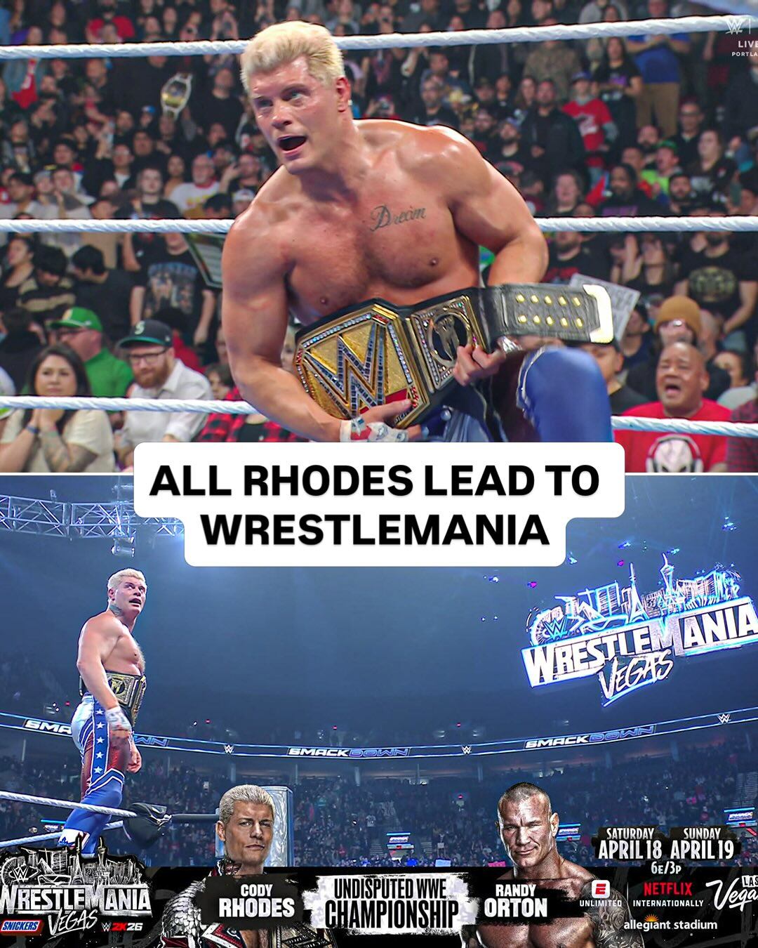 'La pesadilla americana' será estelar en WrestleMania por cuarta vez consecutiva. (WWE)