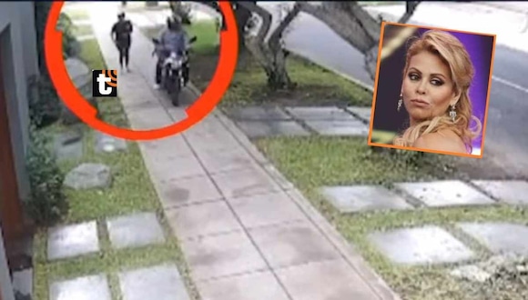 Cámara de seguridad registró el robo a Gisela Valcárcel. (Captura Magaly TV)