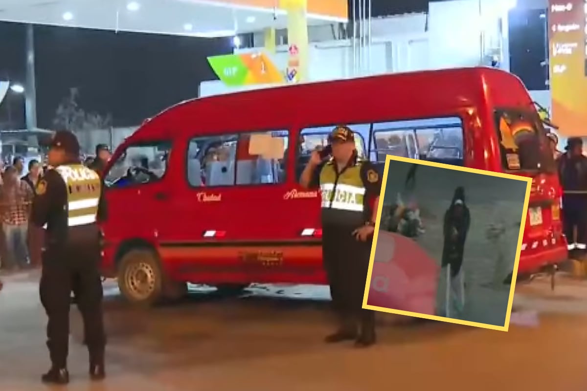 El gatillero disparó contra la unidad, quitándole la vida al chofer y dos pasajeros | Foto: Latina (Captura) / Composición EC