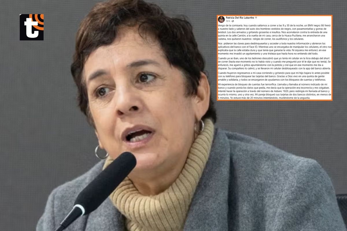 La comunicadora Patricia del Río reveló que fue víctima de un violento asalto.