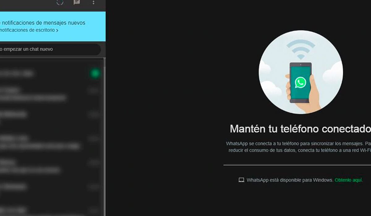 De esta forma se verá WhatsApp Web al activar el "modo oscuro". (Foto: WhatsApp)