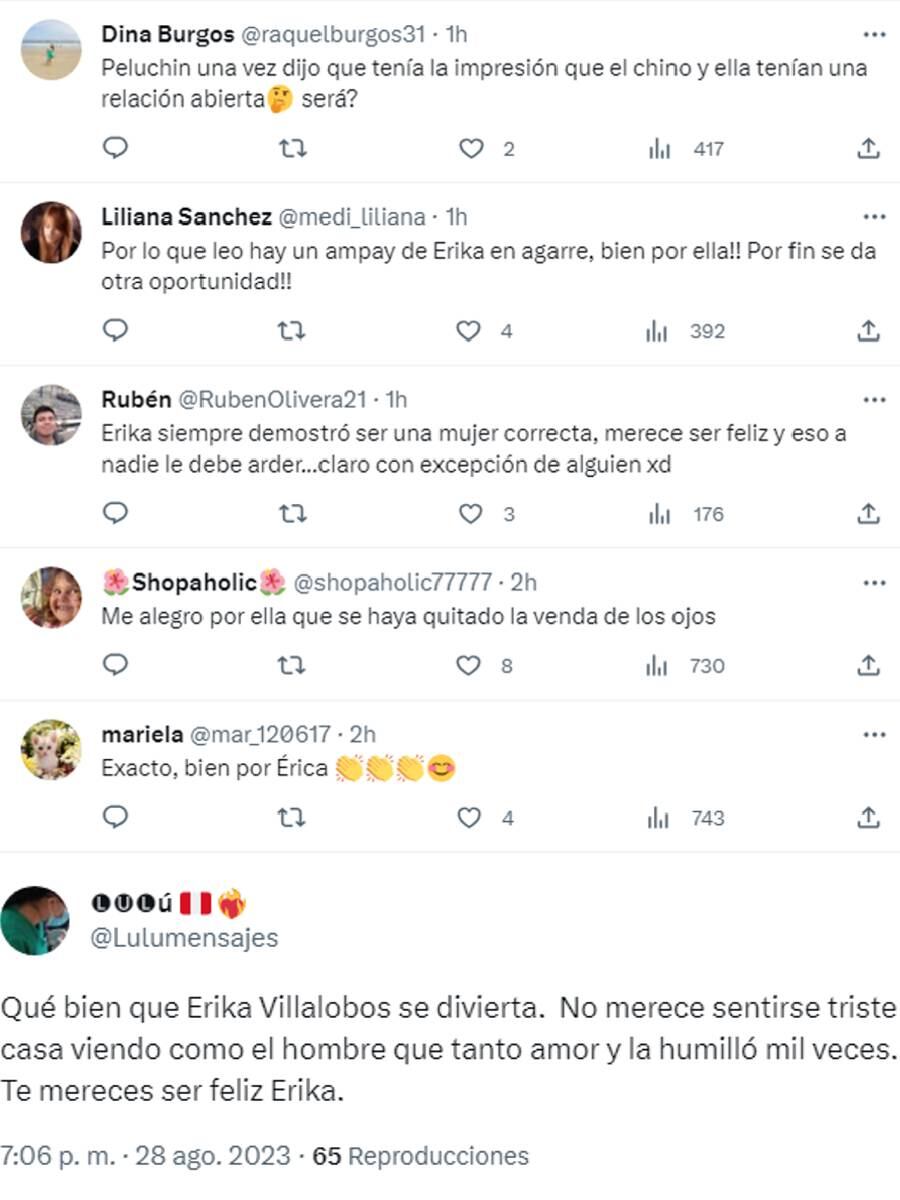 Usuarios apoyan a Érika Villalobos.
