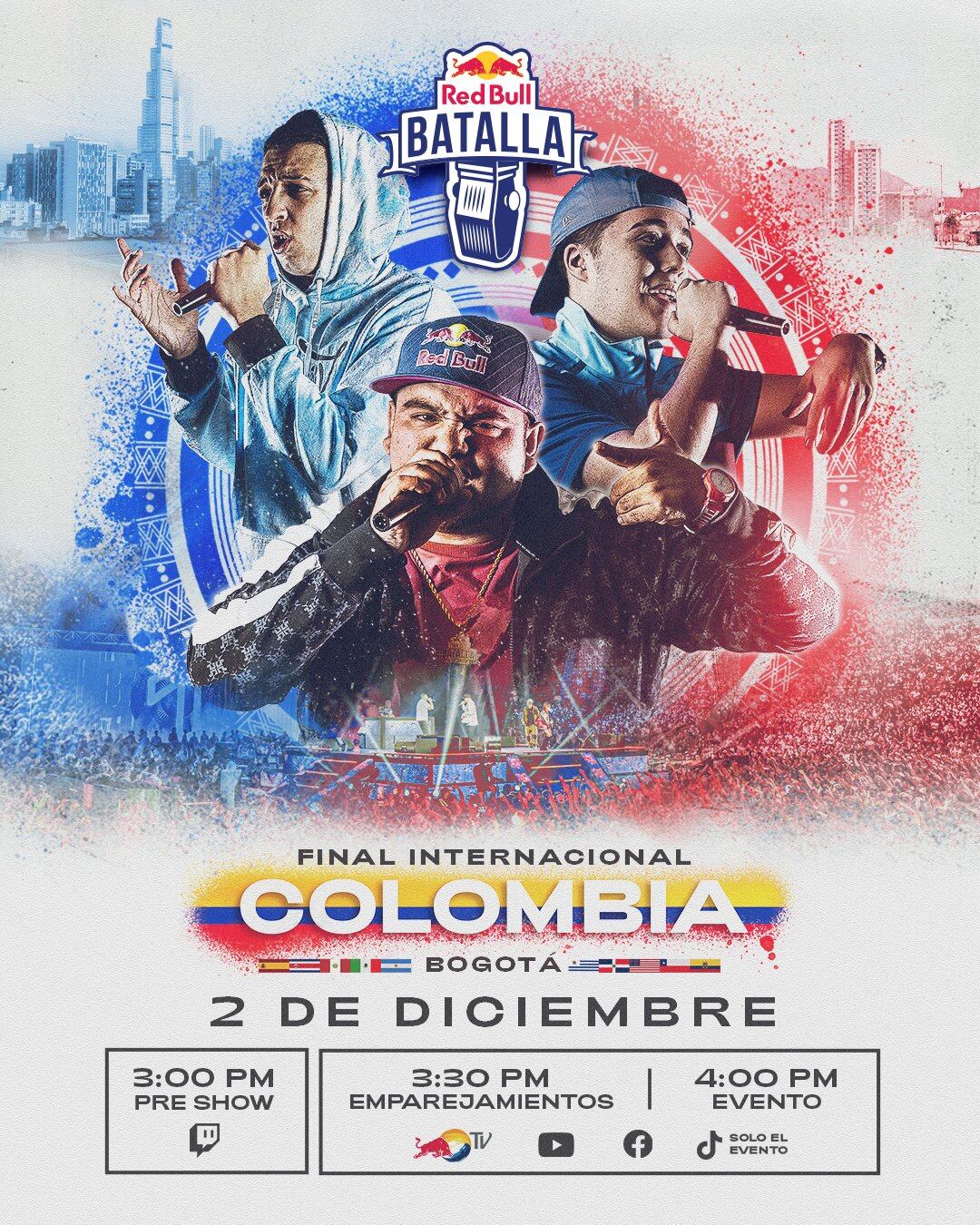 Este sábado 2 de diciembre tendrá lugar la Final Internacional de Red Bull Batalla 2023 en Bogotá.