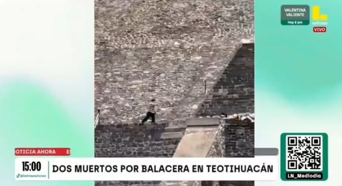 Un sujeto desató un tiroteo en la Pirámide de la Luna en Teotihuacán, en México.