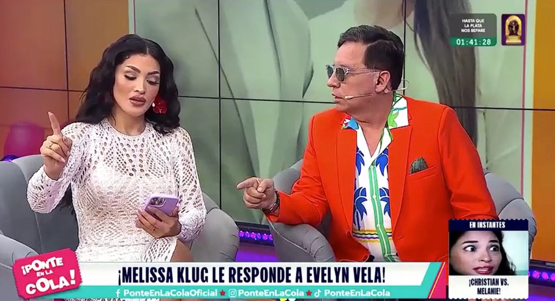 Chalaca responde en vivo a comentarios de Evelyn Vela. (Foto: Ponte en la cola)