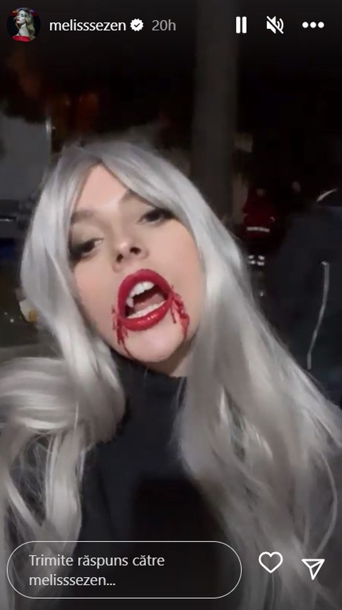 El disfraz de Halloween de Melis Sezen que compartió en sus redes sociales (Foto: Melis Sezen / Instagram)