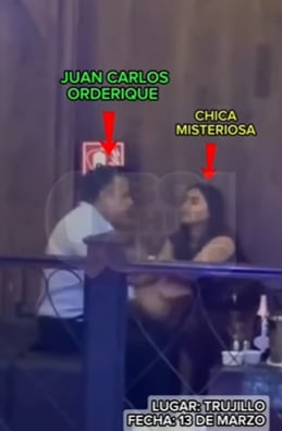 Juan Carlos Orderique ampayado con jovencita en Trujillo