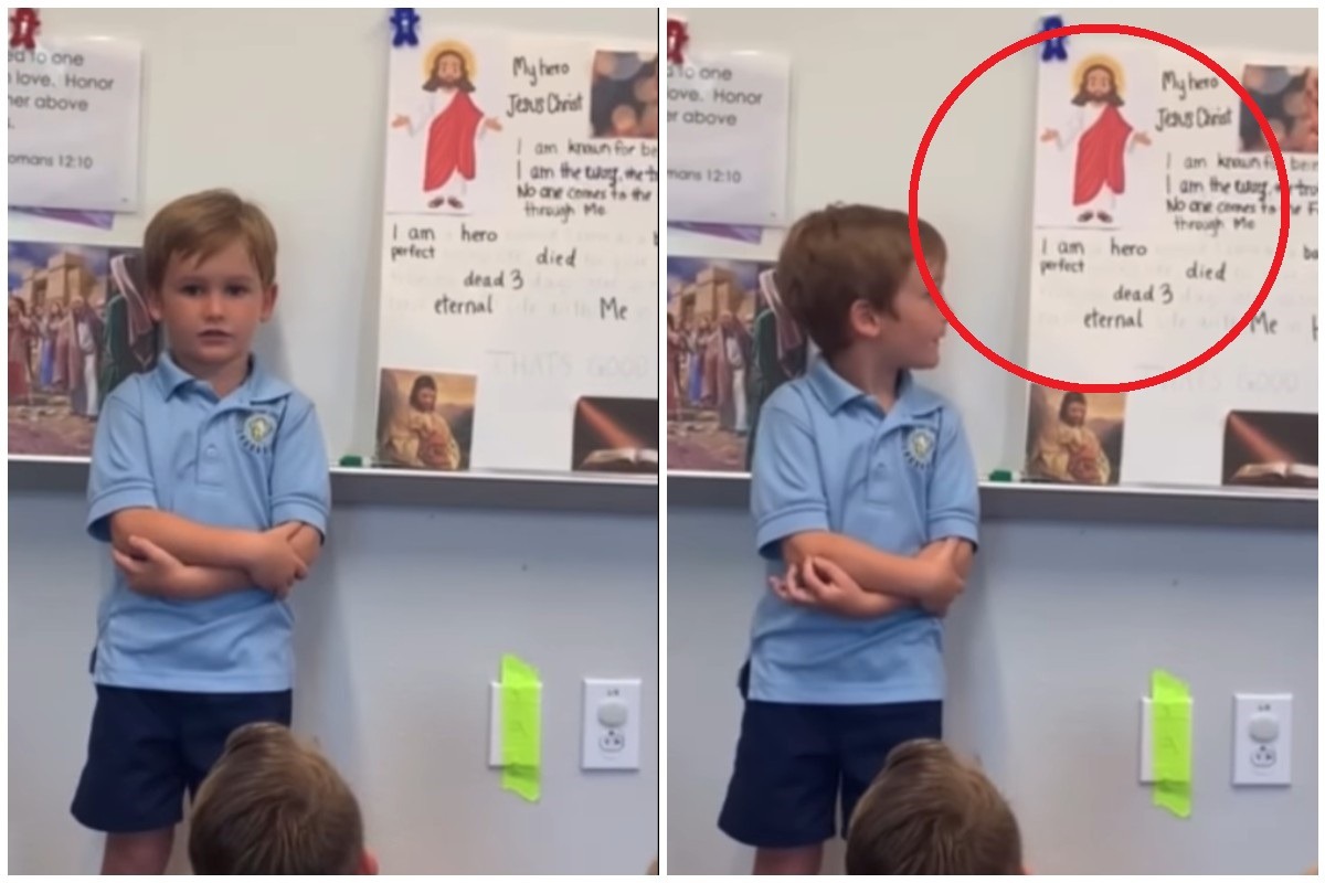 VIDEO VIRAL | Niño en EEUU sorprende con exposición escolar donde presenta a Jesús como su héroe. (Foto: @kristykendallbradford / Instagram)