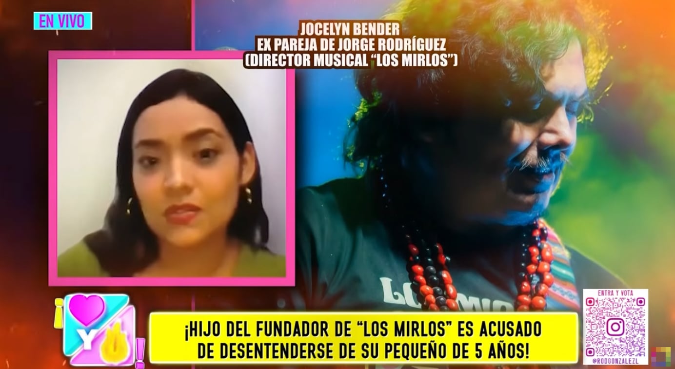 Expareja del director musical de 'Los Mirlos', Jorge Rodríguez, lo acusa de desentenderse de su hijo de cinco años.