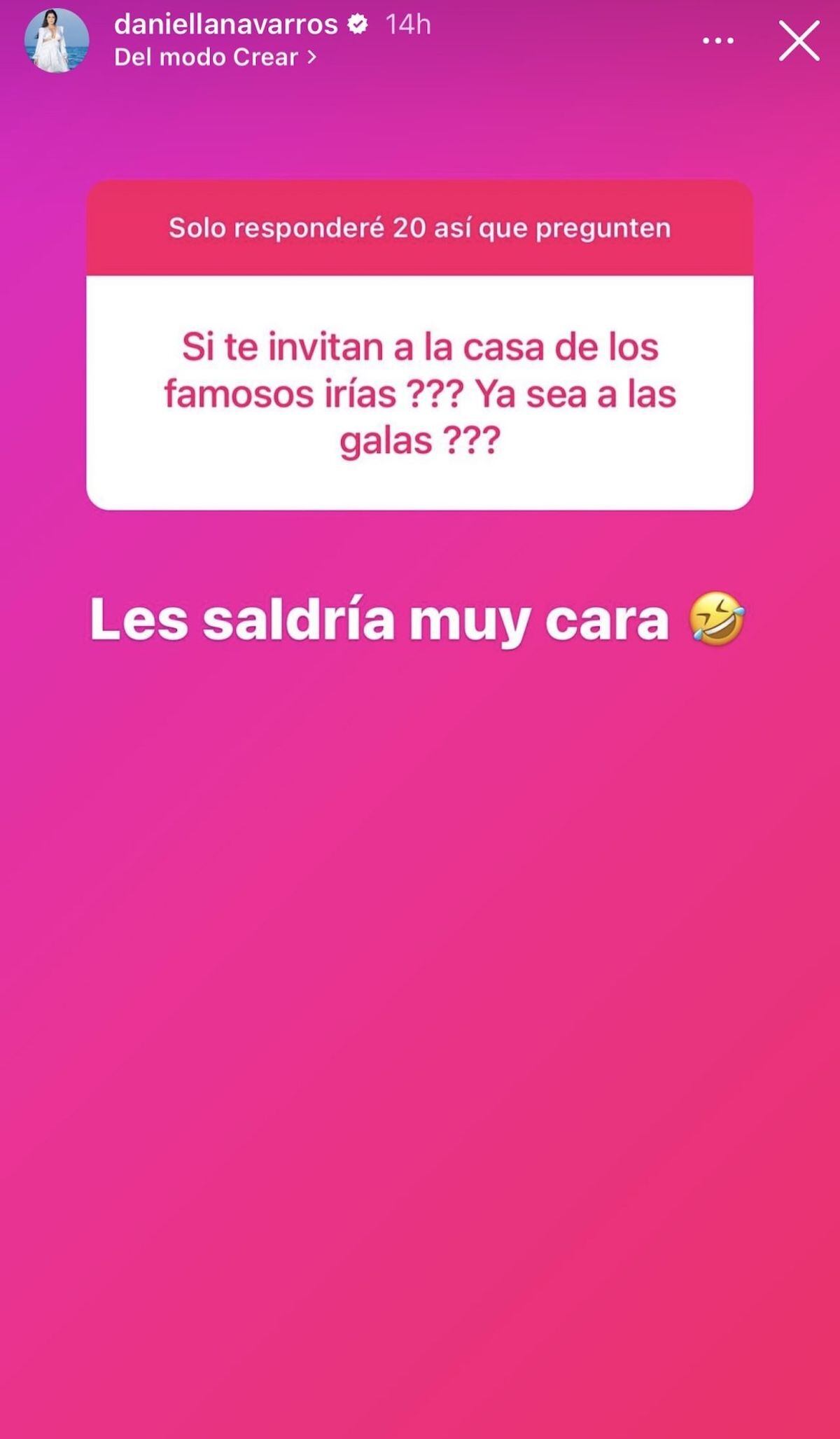 La pregunta que le hicieron a Daniella (Foto: Daniella Navarro / Instagram)