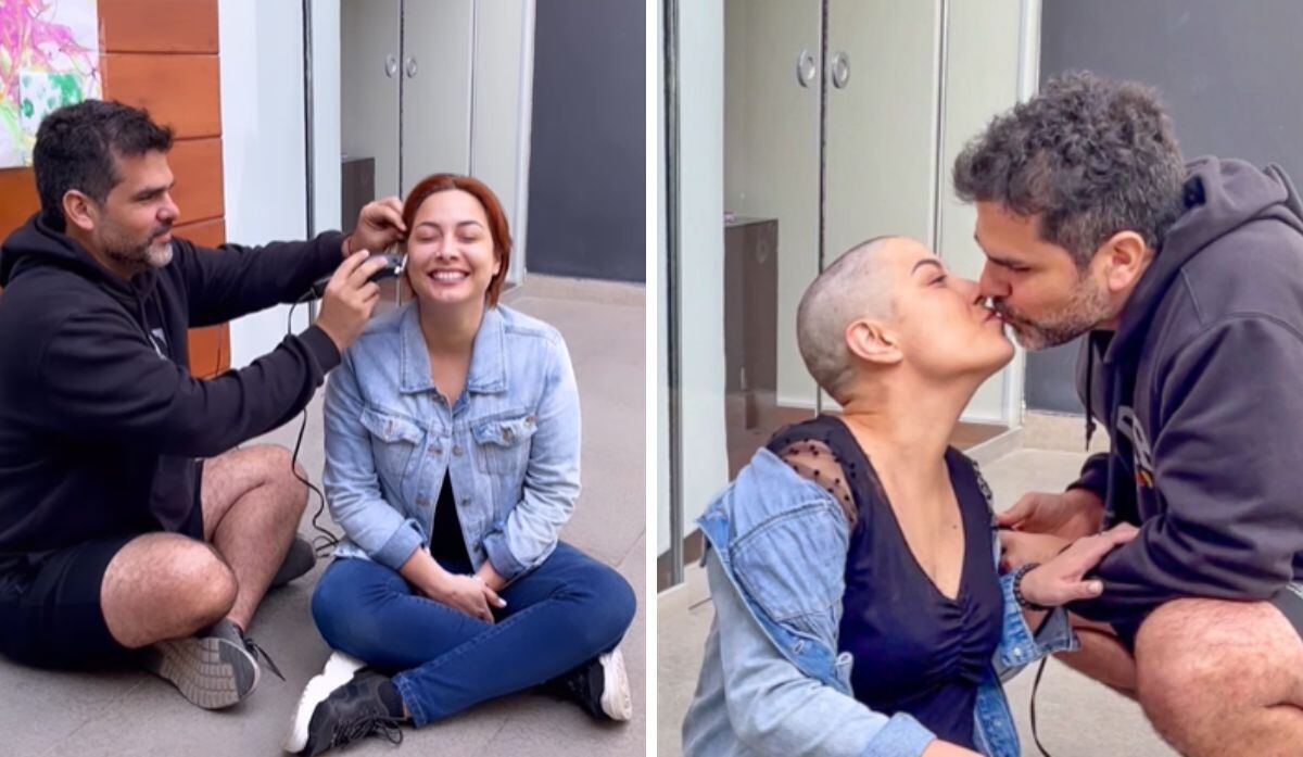 Natalia Salas se quitó la cabellera tras recibir sus primeras quimioterapias (Foto: Natalia Salas / Instagram)