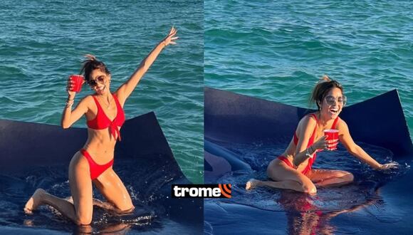 Luciana Fuster sufre caída