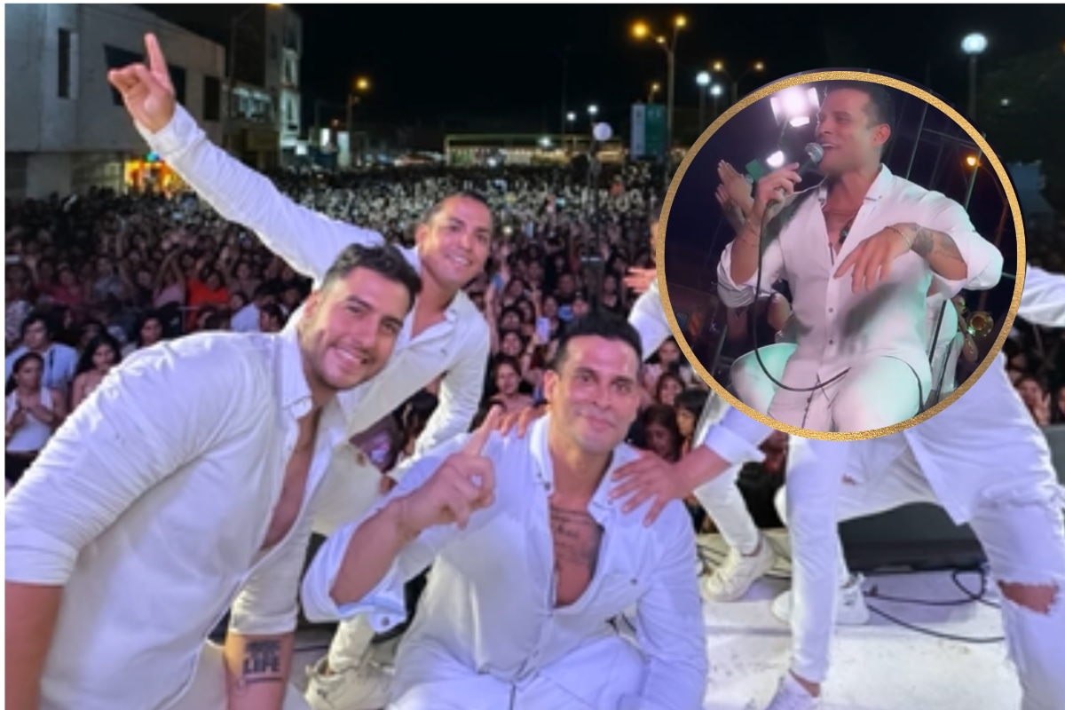 Christian Domínguez se emociona tras volver a los escenarios con La Gran Orquesta