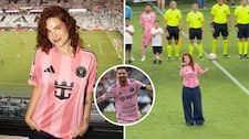 ¡Orgullo peruano! Nicole Zignago sorprende con su presentación en partido de Lionel Messi
