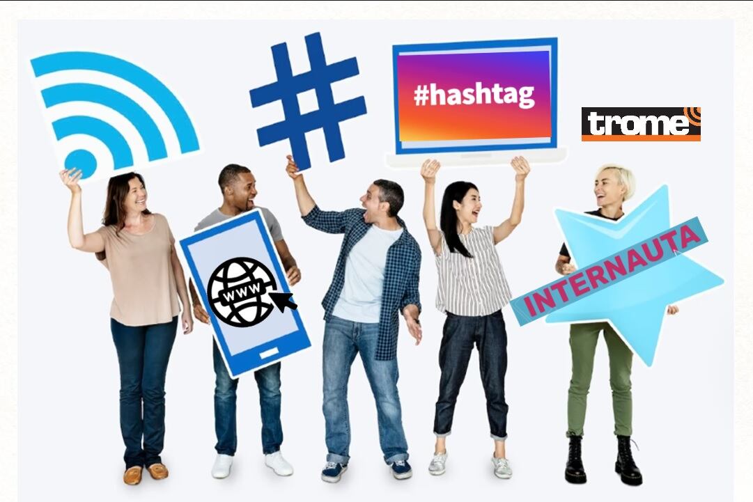 Cada vez más personas usan etiquetas o hashtag, poderosas herramientas digitales para tendencias en las redes sociales e impulso de temas y negocios vía Internet. (Isabel Medina / Compos. Trome).