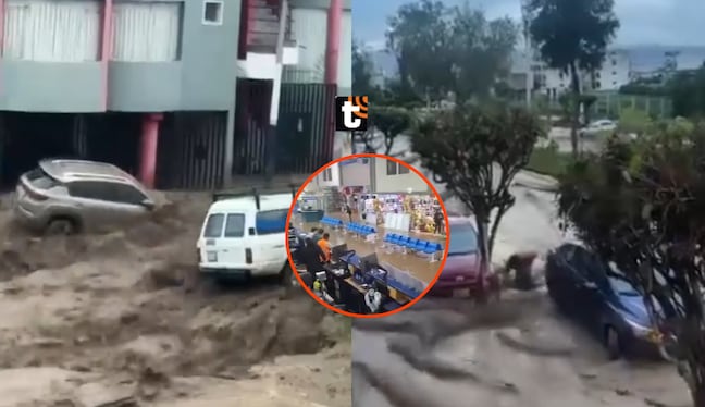 Fuertes lluvias generan inundaciones en Arequipa.