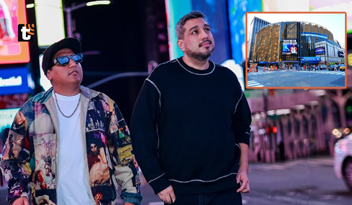 Los populares conductores de ‘Hablando Huevadas’ se aseguraron de estar a la altura del impresionante lugar, luciendo exclusivas marcas de zapatillas, gafas de sol, gorros y otras prendas de lujo.