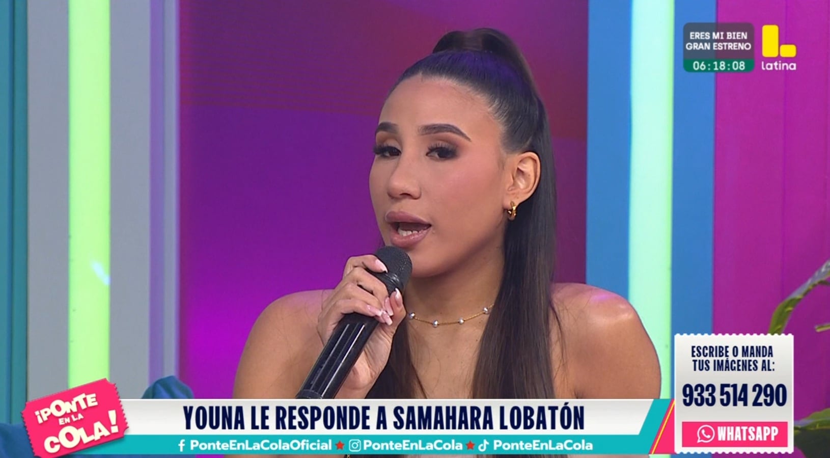 Samahara Lobatón invita a Youna a hablar con su abogado.