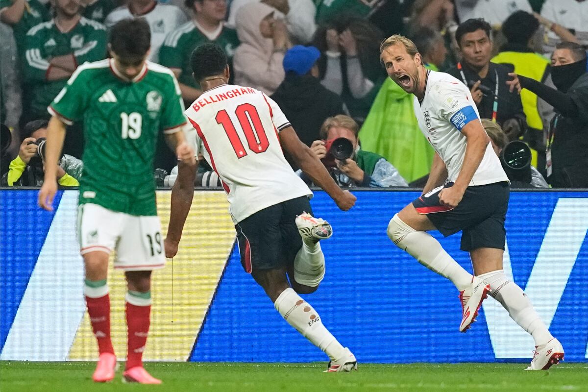 Bellingham y Kane fueron los verdugos de México (AP Photo/Natacha Pisarenko )