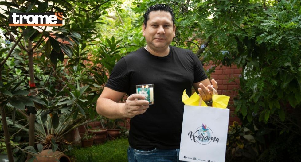 Alexander Guillén elabora él mismo las velas aromáticas que vende con su marca K-aroma. (FOTO: TROME)