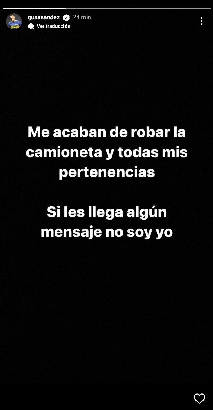 El mensaje de Agustín Sández.