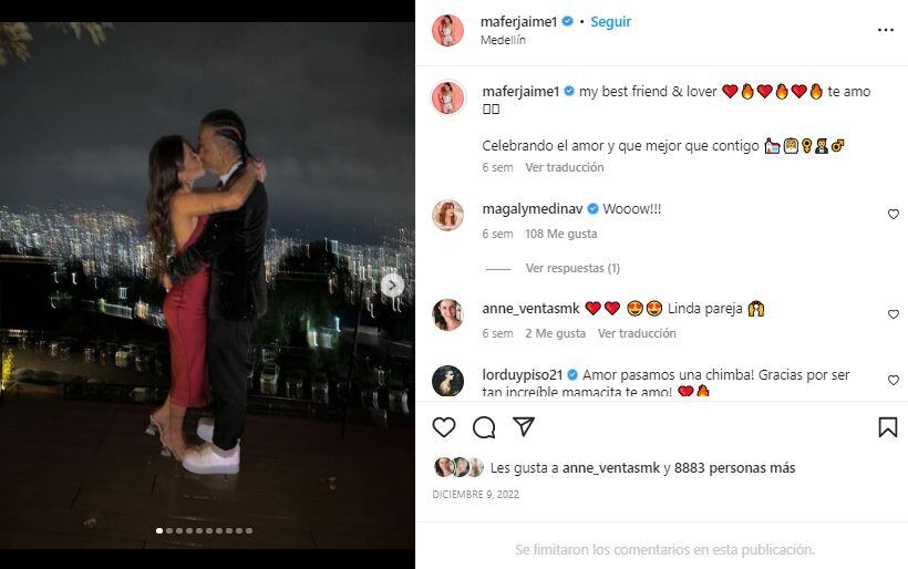 Mafer Neyra oficializa su romance con Lorduy. (Foto: Captura)