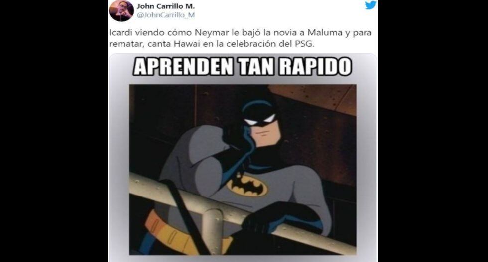 Los memes por el escándalo entre Neymar, Maluma y Natalia Barulich. (Twitter)