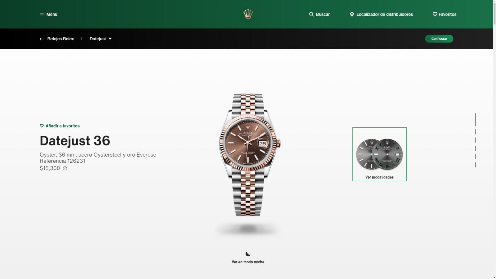 Reloj ROLEX de Dina Boluarte. (Foto: captura de pantalla / ROLEX)