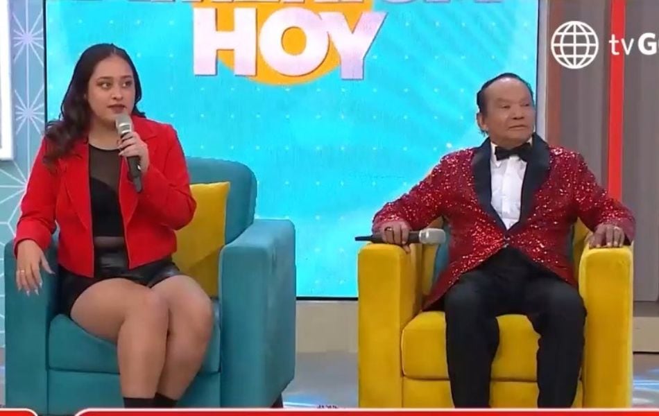 Heydi Amado, pareja de Melcochita, expone a Monserrat Seminario con amigo del cómico. (Foto: Captura de video / "América Hoy")