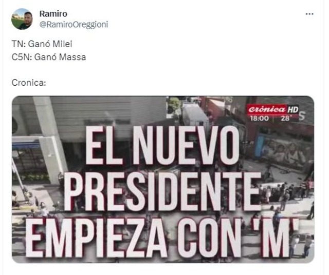 Memes del triunfo de Milei sobre Massa - Balotaje